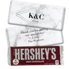 Personalized Wedding Geometric Marble Hershey's Milk Chocolate Bar & Wrapper