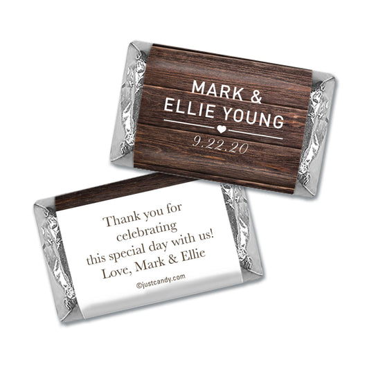 Personalized Wedding Rustic Love Hershey's Miniatures Wrappers Only