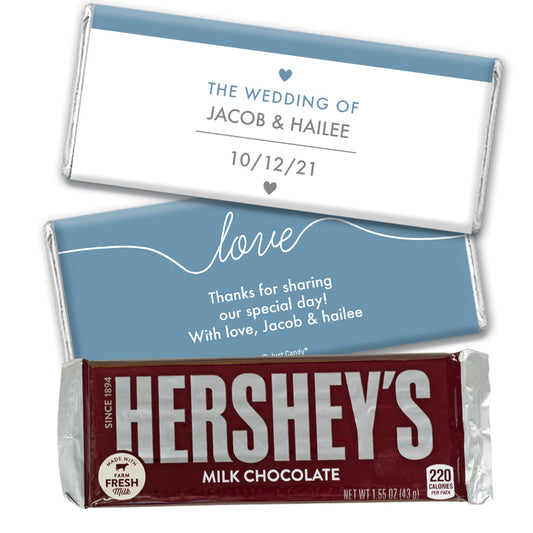 Personalized Wedding Everlasting Love Hershey's Milk Chocolate Bar & Wrapper