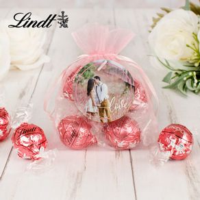 Personalized Bridal Lindt Truffle Organza Bag- Photo