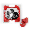 Personalized Wedding Photo Love JUST CANDY® favor cube with Hershey's Kisses