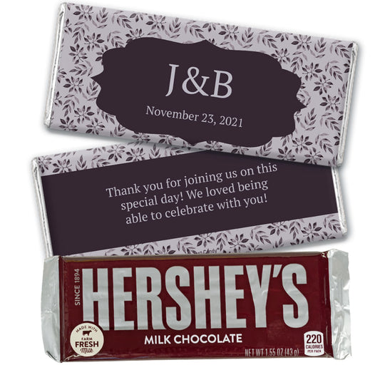 Personalized Wedding Everlasting Elegance Hershey's Milk Chocolate Bar & Wrapper