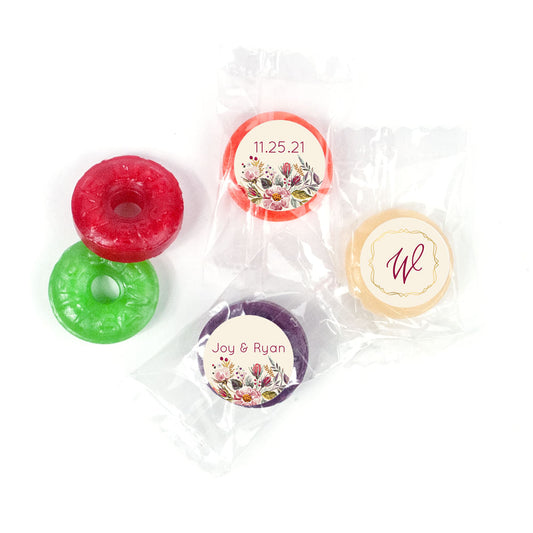 Personalized Wedding Blooming Bouquet LifeSavers 5 Flavor Hard Candy