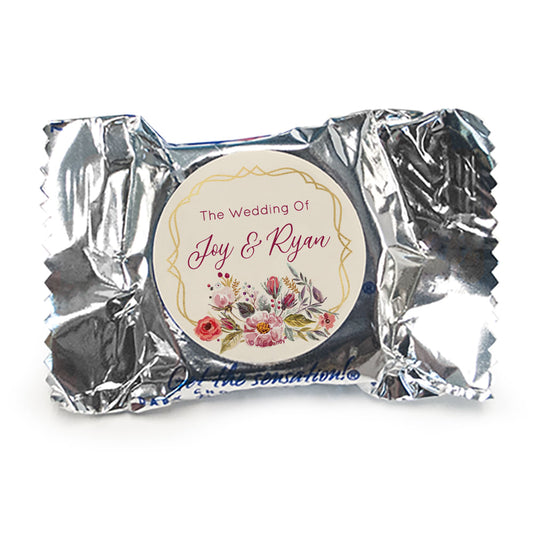 Personalized Wedding Blooming Bouquet York Peppermint Patties - pack of 70