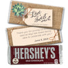 Personalized Wedding Sweet Burlap Hershey's Milk Chocolate Bar & Wrapper