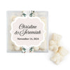 Personalized Wedding Elegant Arrangement JUST CANDY® favor cube with Sugar Sanded Gummy Bears