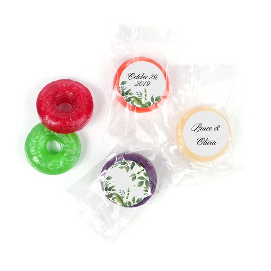 Personalized Wedding Botanical Garden Life Savers 5 Flavor Hard Candy