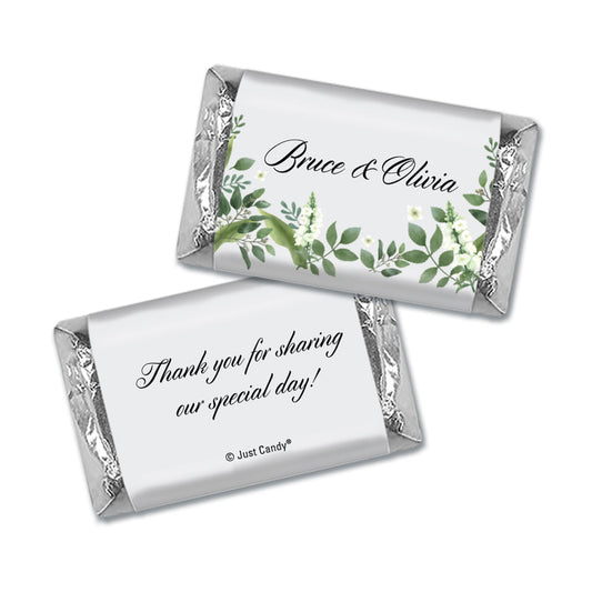 Personalized Wedding Botanical Garden Hershey's Miniatures Wrappers Only