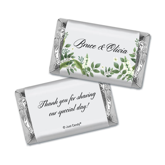 Personalized Wedding Botanical Garden Hershey's Miniatures