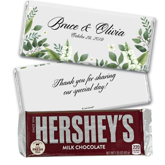 Personalized Wedding Botanical Garden Hershey's Milk Chocolate Bar & Wrapper