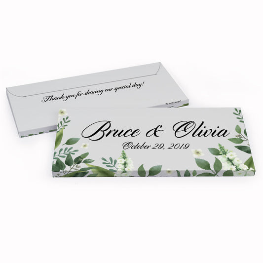 Deluxe Personalized Wedding Botanical Garden Candy Bar Cover