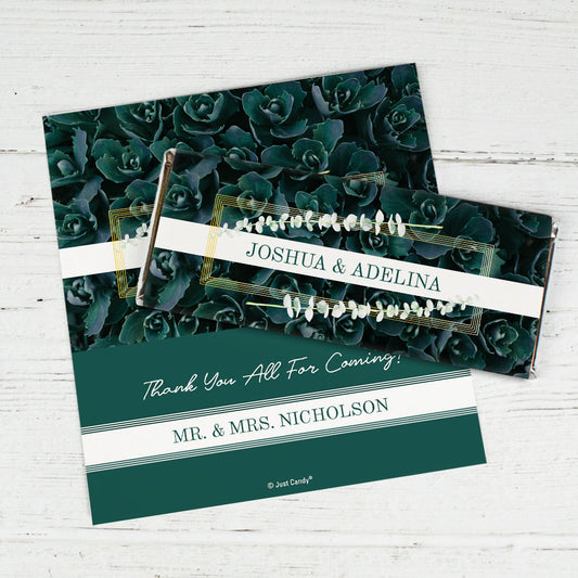 Personalized Wedding Enchanting Bloom Chocolate Bar Wrappers