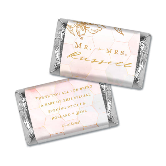 Personalized Wedding Blushing Dream Hershey's Miniatures Wrappers Only