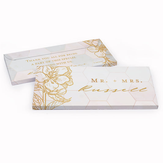 Deluxe Personalized Wedding Blushing Dream Candy Bar Cover