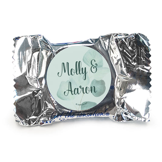 Personalized Wedding Favor York Peppermint Patties Peaceful Eucalyptus - pack of 70