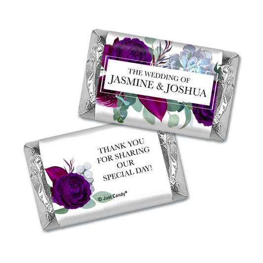 Personalized Wedding Elegant Botanical Hershey's Miniatures