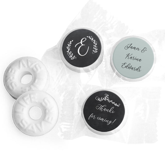 Personalized Wedding Chalkboard Lettering LifeSavers Mints