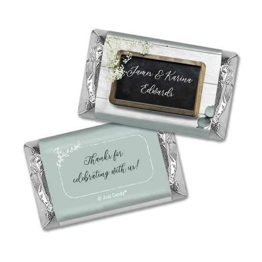 Personalized Wedding Chalkboard Lettering Hershey's Miniatures Wrappers Only