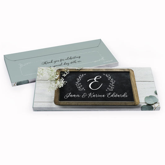 Deluxe Personalized Wedding Chalkboard Lettering Candy Bar Cover