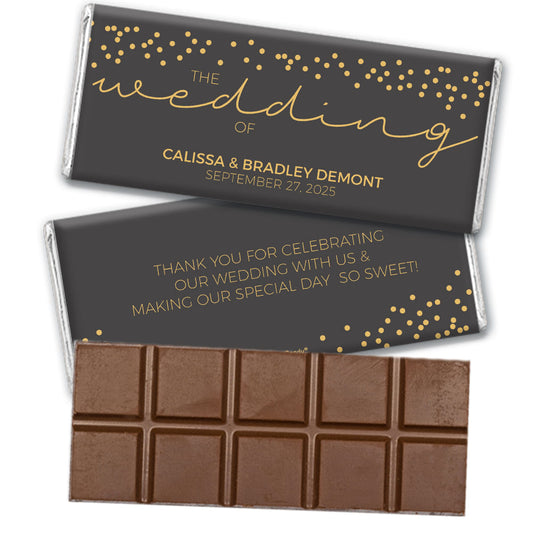 Personalized The Golden Wedding Belgian Chocolate Bar