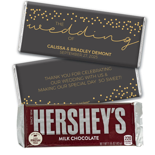 Personalized The Golden Wedding Hershey's Milk Chocolate Bar