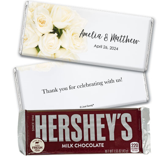 Wedding Favor Personalized Hershey's Milk Chocolate Bar Timeless Roses