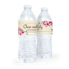 Personalized Wedding Boho Flowers Water Bottle Sticker Labels (5 Labels)