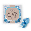 Personalized Wedding Hearts in the Sand JUST CANDY® favor cube with Hershey's Kisses