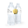 Personalized Wedding Flower Bouquets Water Bottle Sticker Labels (5 Labels)