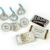 Wedding Candy Hershey's Kisses & Hershey's Miniatures for Party Favors - White Roses