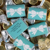 Wedding Tiffany Themed Bow Mix Hershey's Miniatures, Kisses and Reese's Peanut Butter Cups