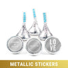 Personalized Metallic Wedding Bold Love Hershey's Kisses