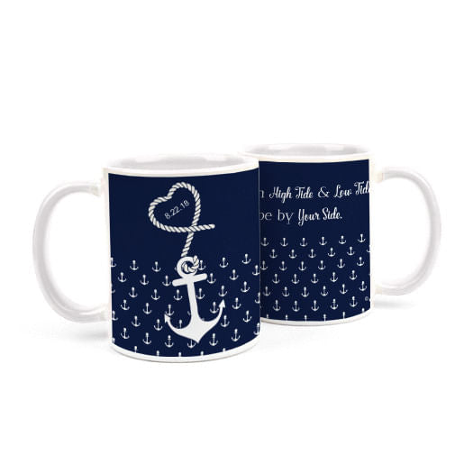 Personalized Wedding Anchors 11oz Mug