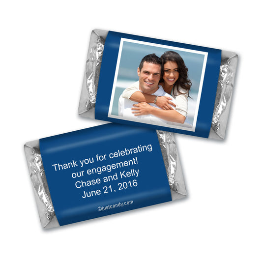 Personalized Candy Bar & Wrapper Engagement Snapshot Favors Hershey's Miniatures