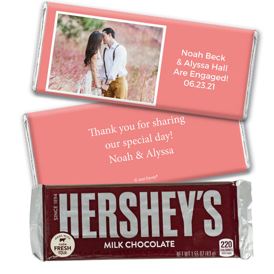 Engagement Party Favor Personalized Hershey's Milk Chocolate Bar Photo