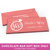 Deluxe Personalized Engagement She Said Yes! Ring Candy Bar Favor Box