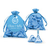 Personalized Wedding Engagement She Said Yes! Hershey's Kisses Organza Bag with Gift Tag