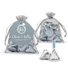 Personalized Wedding Engagement She Said Yes! Hershey's Kisses Organza Bag with Gift Tag