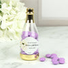 Personalized Wedding Engagement White Roses Champagne Bottle with Just Candy Chocolate Minis