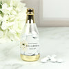 Personalized Wedding Engagement White Roses Champagne Bottle with Just Candy Chocolate Minis