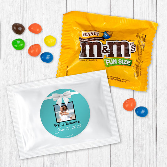 Personalized Engagement Tiffany Style Present Peanut M&Ms