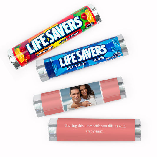 Personalized Engagement Photo Lifesavers Rolls (20 Rolls)