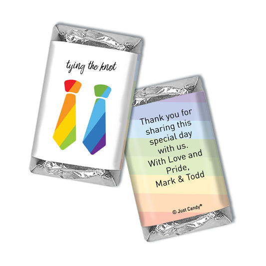 Personalized LGBT Wedding Tying the Knot Mini Wrappers Only