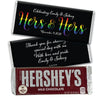 Personalized Lesbian Wedding Hers & Hers Rainbow Hershey's Milk Chocolate Bar & Wrapper