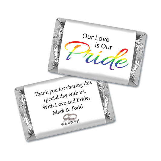 Personalized LGBT Wedding Love & Pride Mini Wrappers Only