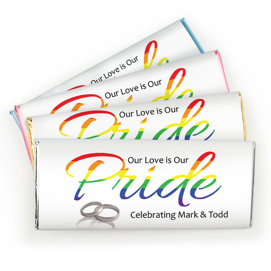 Personalized LGBT Wedding Love & Pride Hershey's Milk Chocolate Bar & Wrapper