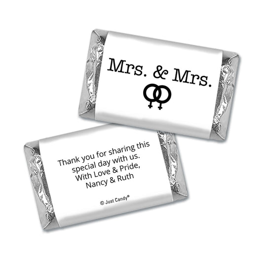 Personalized Lesbian Wedding Mrs. & Mrs. Mini Wrappers Only