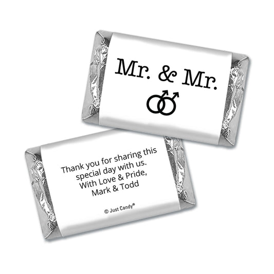 Personalized Gay Wedding Mr. & Mr. Mini Wrappers Only