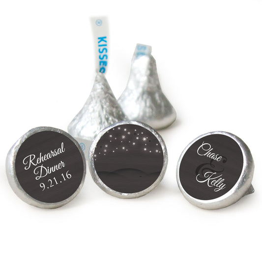 Rehearsal Dinner Personalized Hershey's Kisses Starry Sky Assembled Kisses