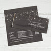 Rehearsal Dinner Personalized Chocolate Bar Wrappers Starry Sky